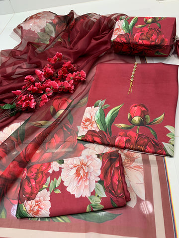 Digital Printed Silk 3pc