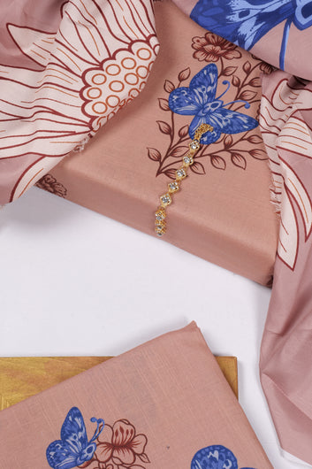 Digital Printed Khaddar 3pc Winter Dress - MS 20