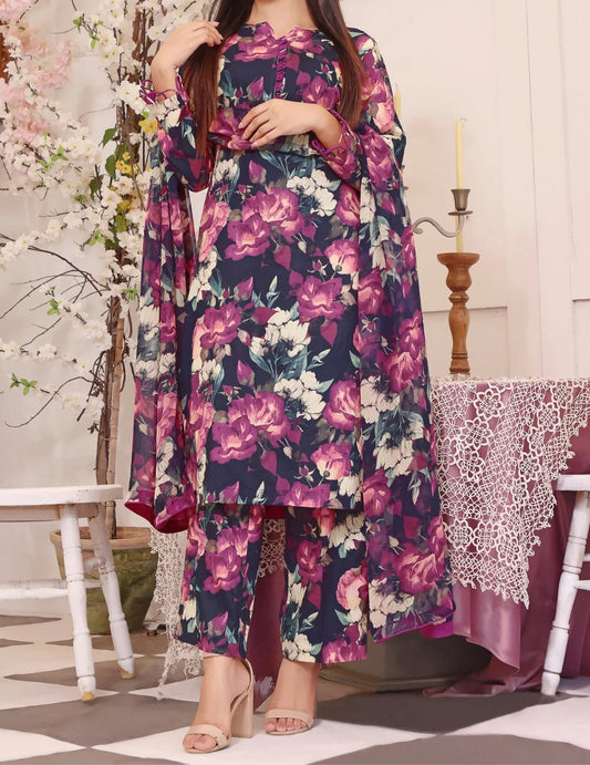 Digital Printed Swiss Lawn Dress | SL - 18