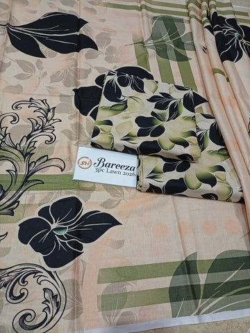 Digital Printed Lawn 3pc Unstitch - Fealing