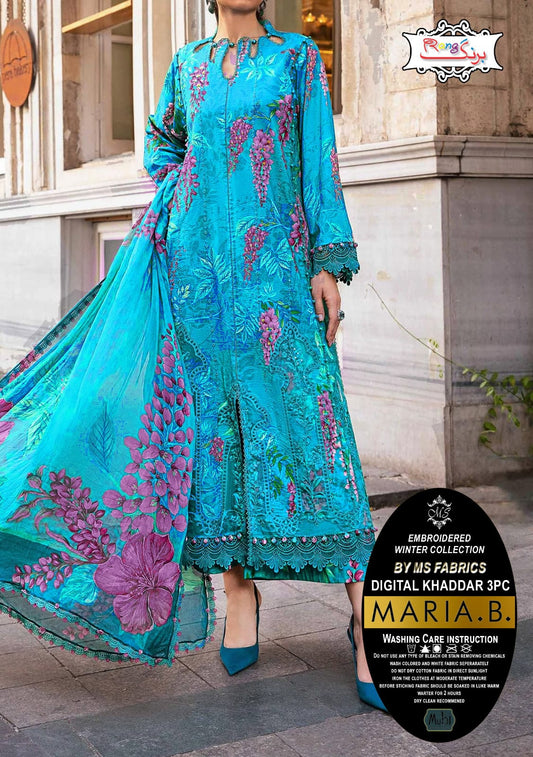 Digital Printed Khaddar 3pc Dress