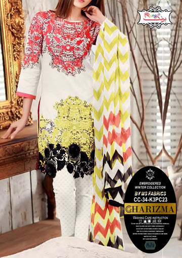 Karandi Embroidered 3pc Winter Dress - CZ