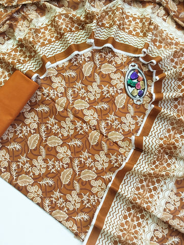 Digital Printed Lawn 3pc Dress
