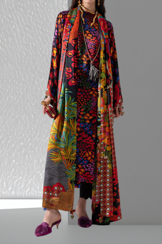 Digital Printed Swiss Voile Lawn Dress | SL - 15