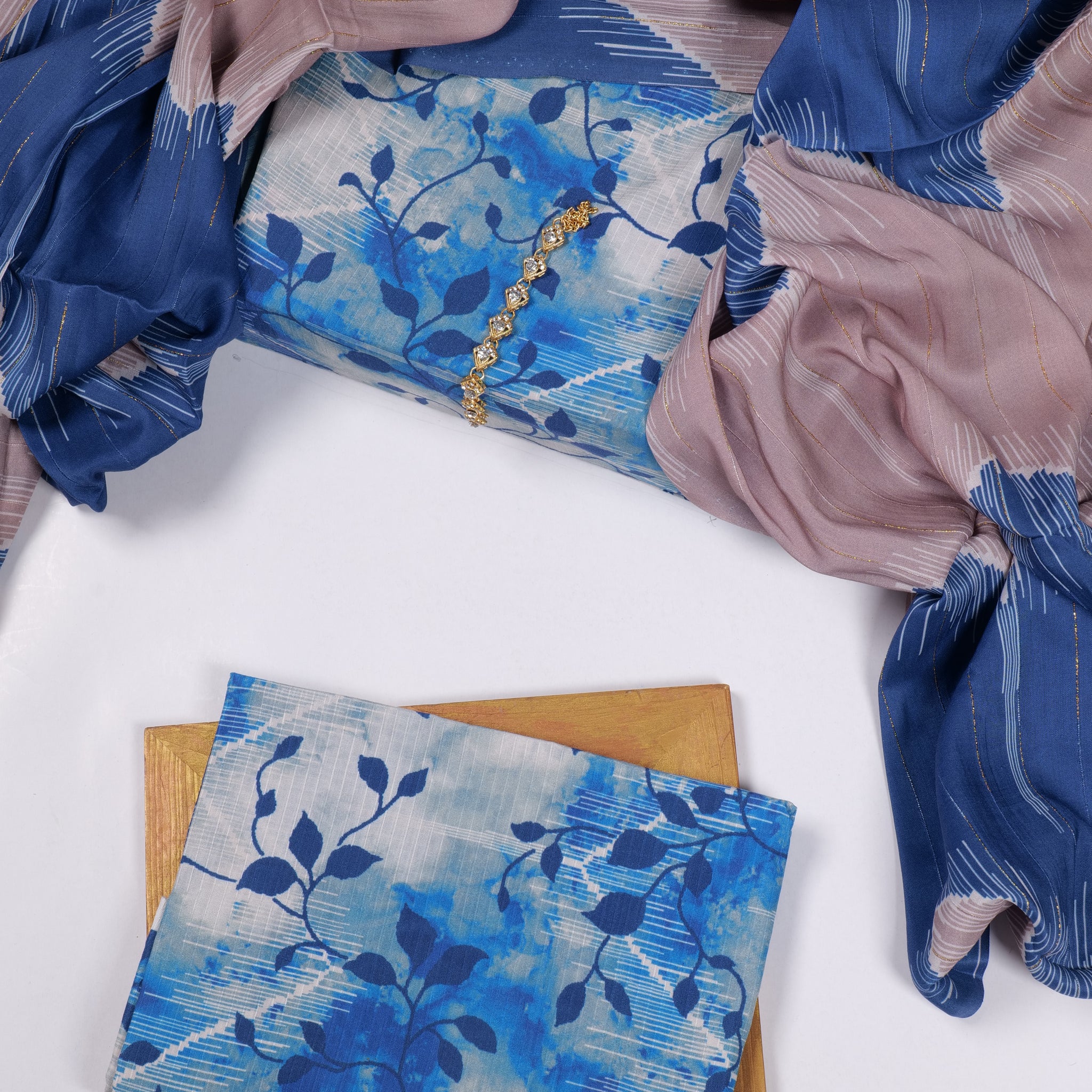 Digital Printed Karandi 3pc Dress - MS 12