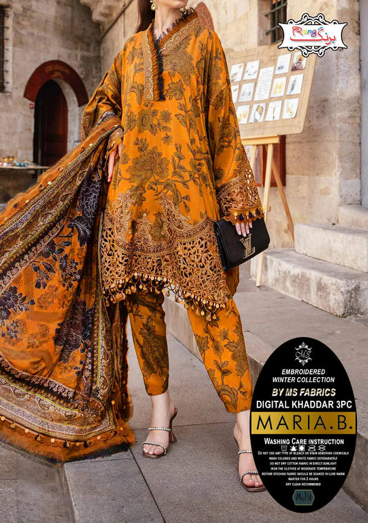 Digital Printed Khaddar 3pc Dress