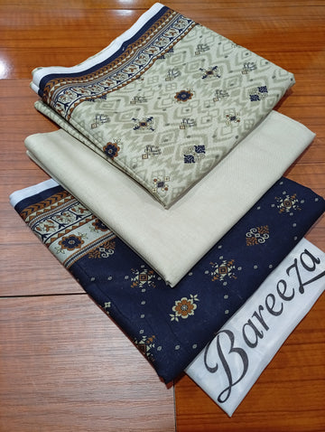 Digital Printed Lawn 3pc Unstitch - Pixel