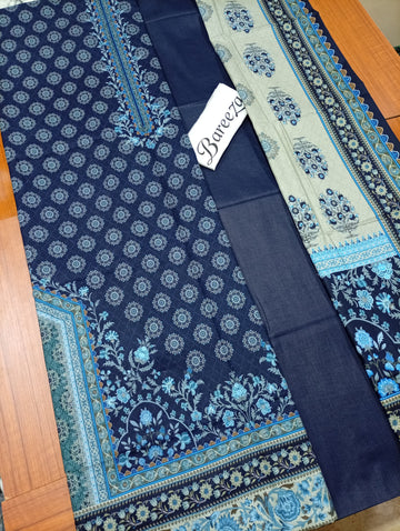 Bareeza Arabesque Digital Printed Lawn 3pc - Unstitch