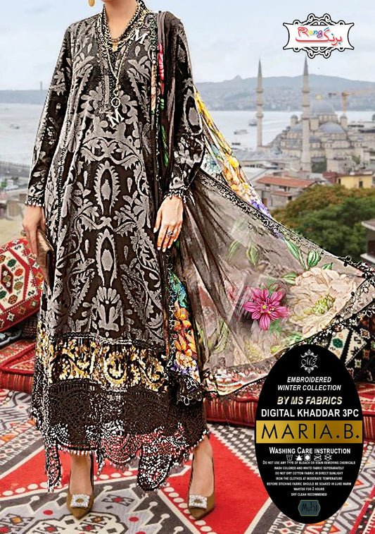 Digital Printed Khaddar 3pc Dress