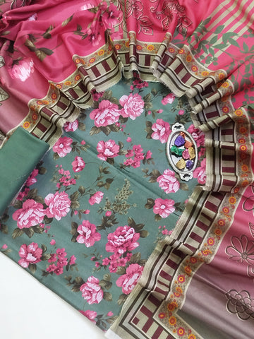 Digital Printed Lawn 3pc Dress - Ethnic