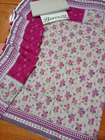Digital Printed 3pc Lawn Unstitch - Lily